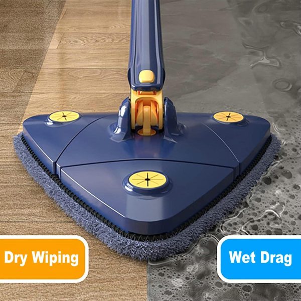 Triangle Mop 360 Twist Squeeze Wringing Window Glass Toilet Bathroom
